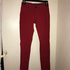 Red Denim skinny jeans